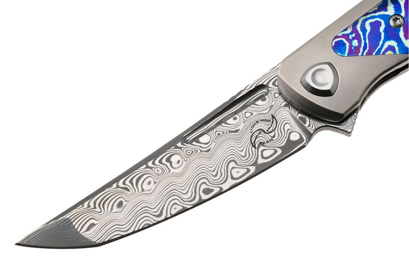 Liong Mah Warrior 3, Damasteel, Titanium MokuTi Inlay, zakmes