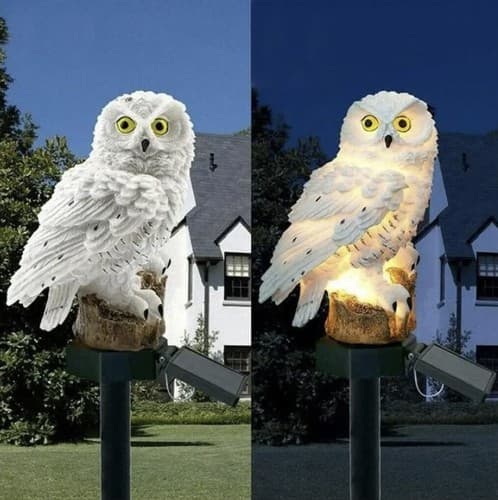 Ugle Hage Lampe - Lampe til Hage – Solcelle