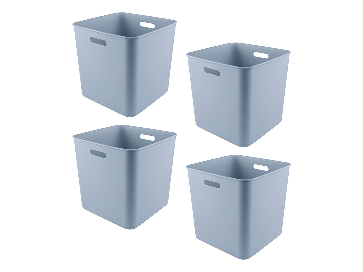 Sunware Sigma home 25 liter Blue cube box - Set van 4