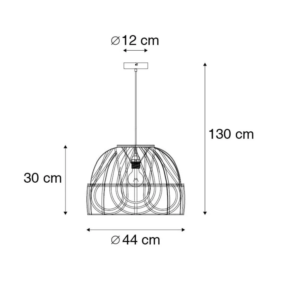 Qazqa hanglampen michelle bruin e27