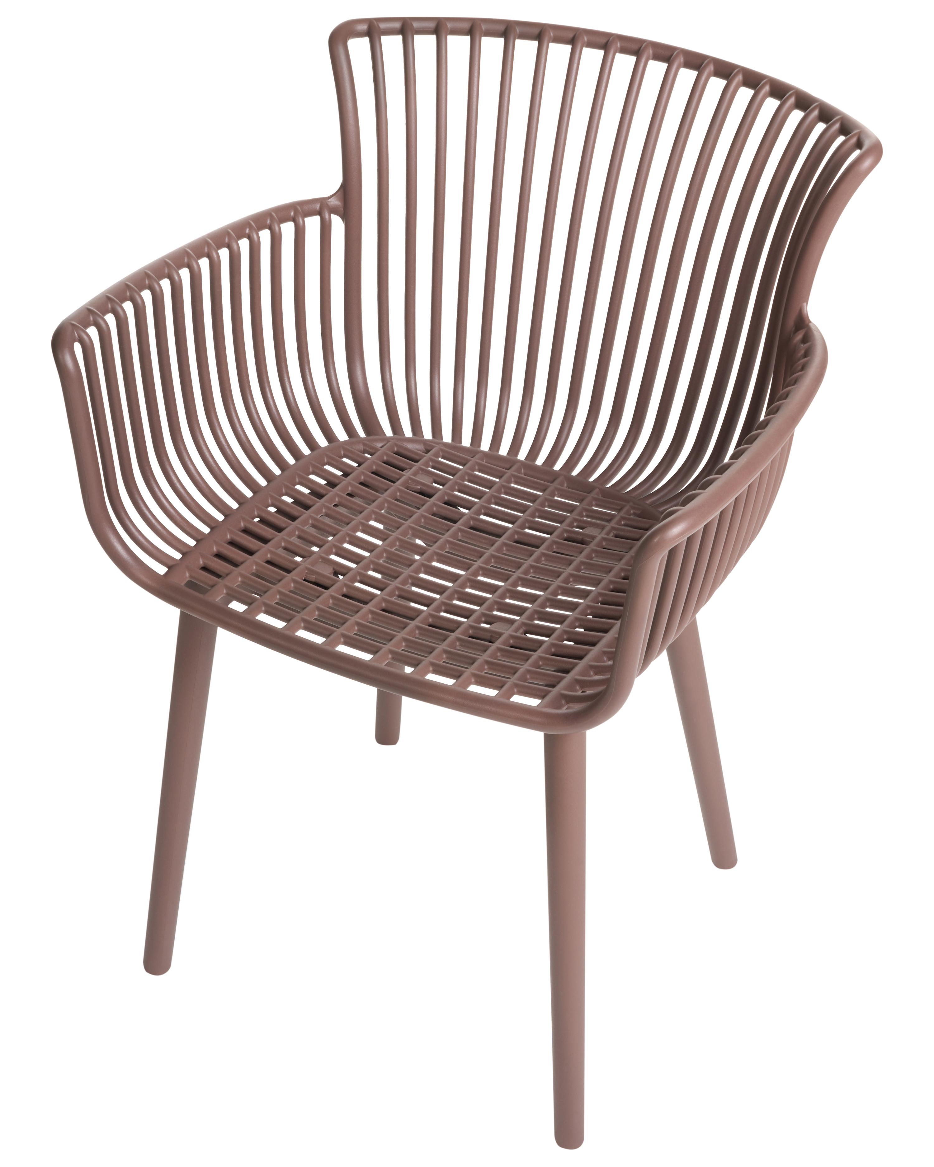 Set van 4 tuinstoelen PESARO Bruin