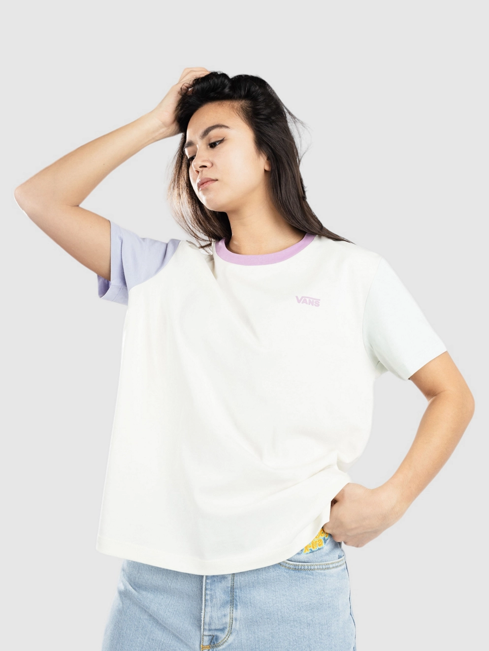 Vans Colorblock BFF T-Shirt marshmallow/cosmic sky