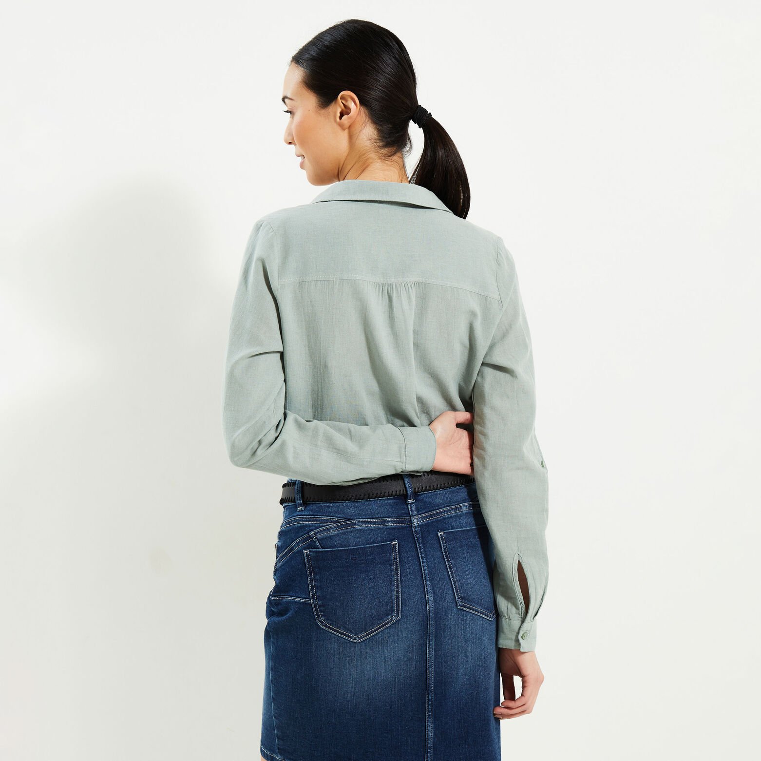 Blouse en coton et lin femme