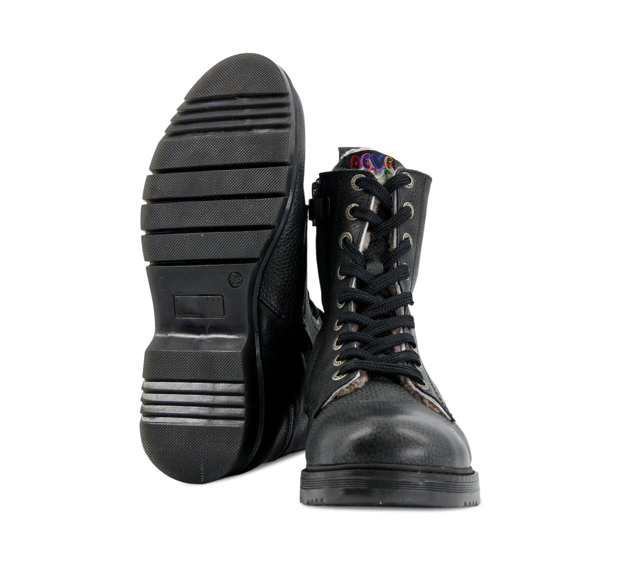 Develab Girls Mid Boot Laces Fur - Winterschuhe