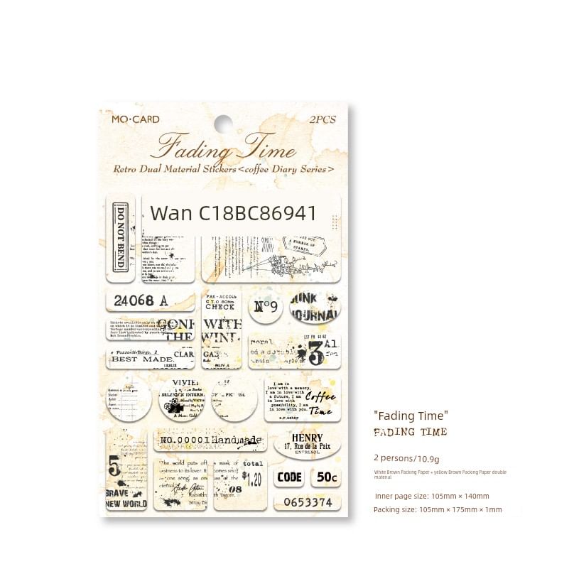 Monez - Vintage Sticker (Diverse ontwerpen) / Set