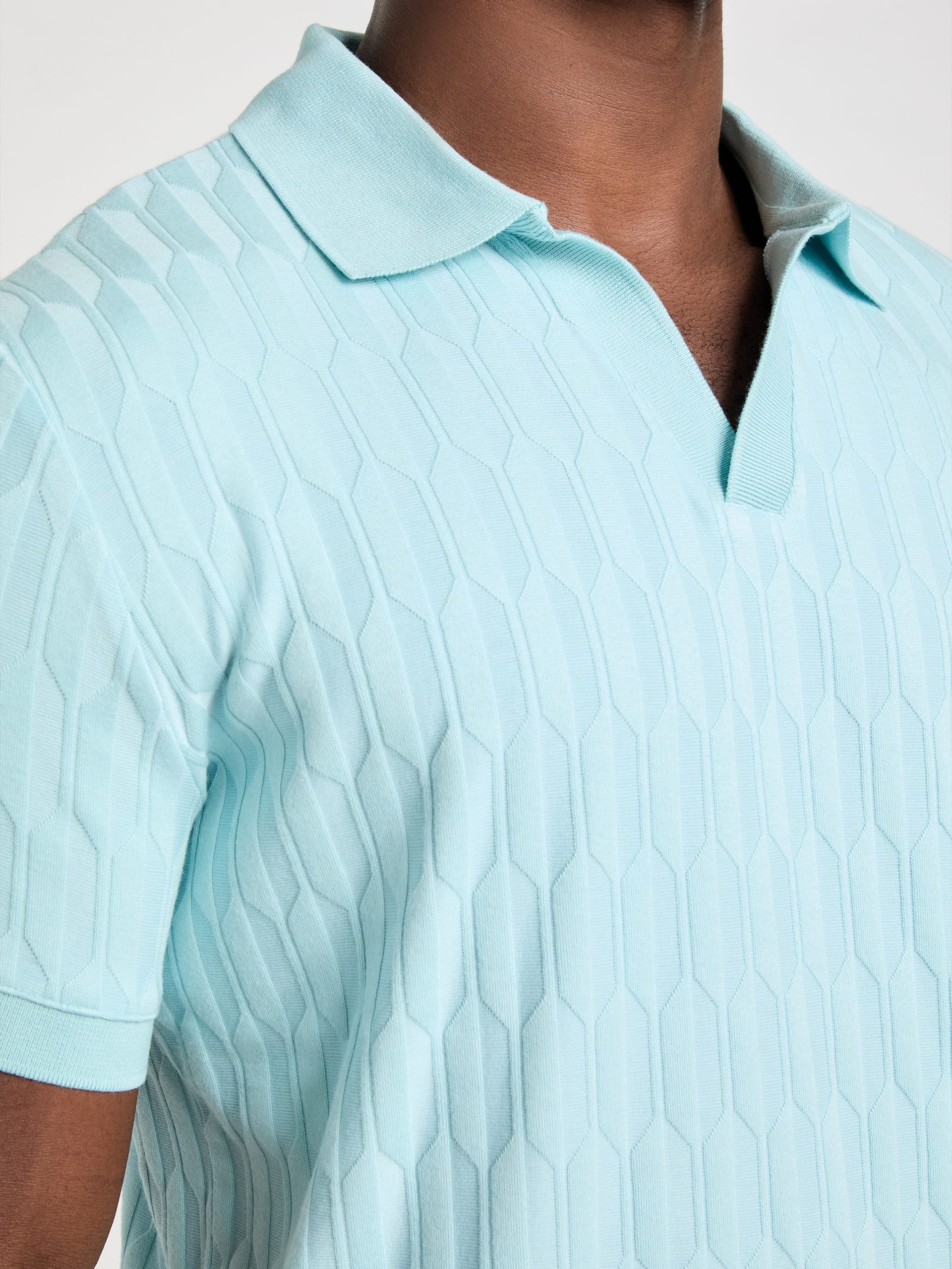 Polo de malha jacquard