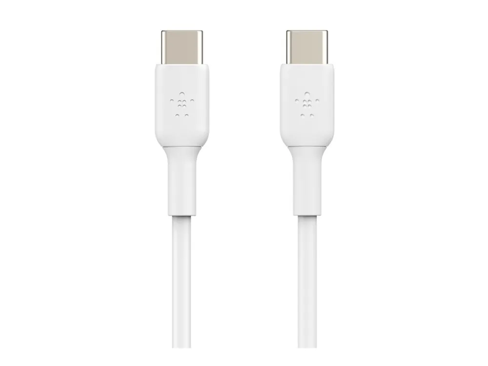 Belkin BoostCharge - USB-kabel - 24 pin USB-C (han) til 24 pin USB-C (han) - 2 m - hvid
