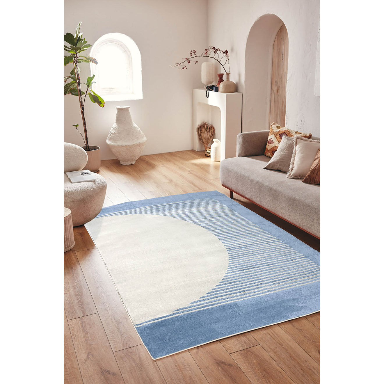 Nazar Rugs Tapis Nely 790 bleu - 160x230 cm