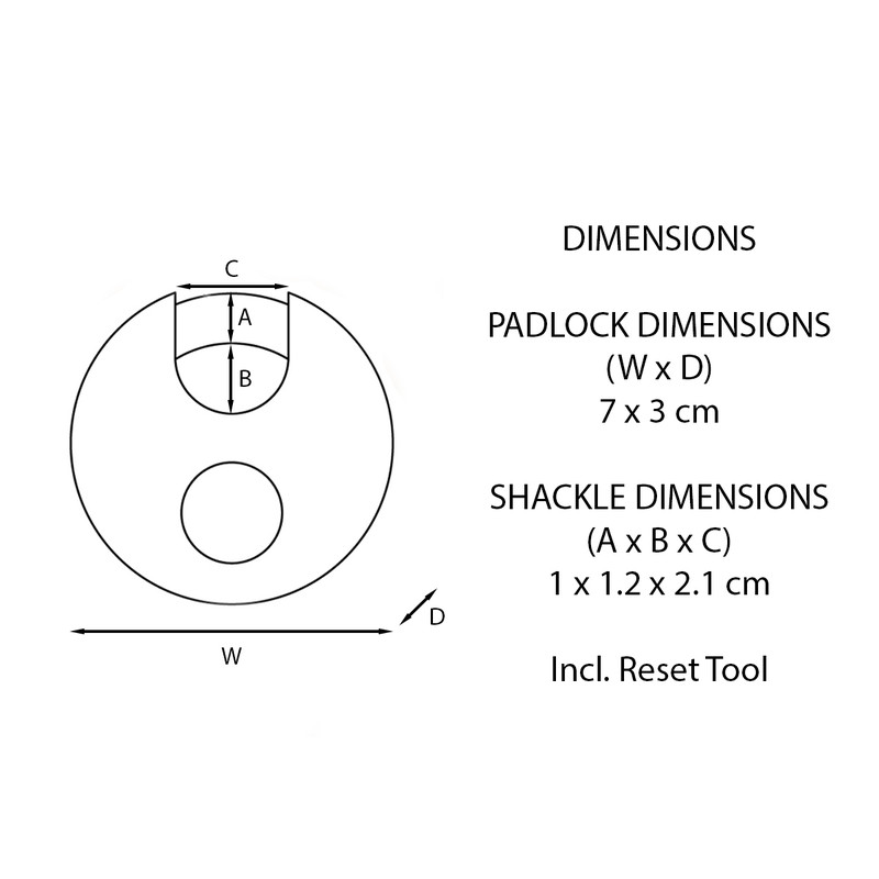 Master Lock discusslot 70mm breed, achthoekige beugel, weerbestendig met cijferslot