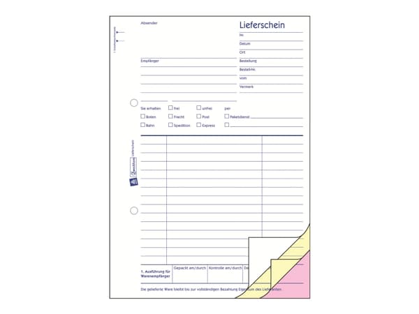 Avery Zweckform - Leveringsskjema - 40 ark - A5 - triplikat