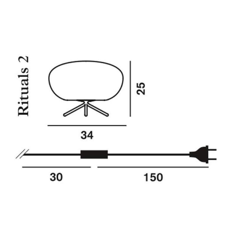 Foscarini Rituals 2 tafellamp niet dimbaar