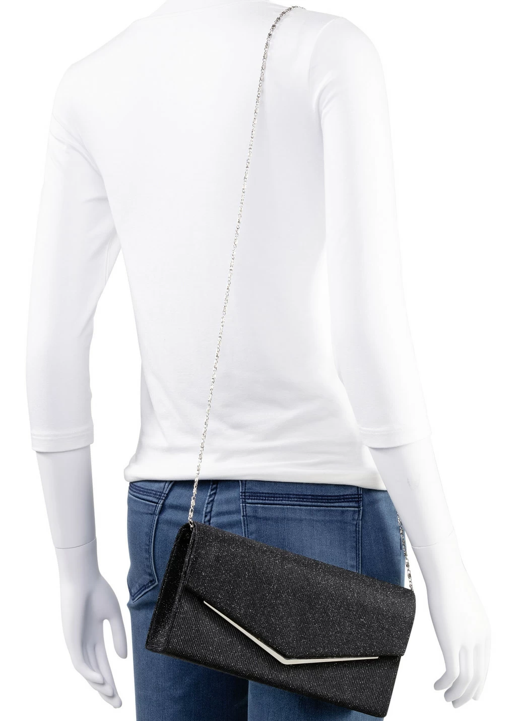 Abendtasche mit abnehmbarer Kette