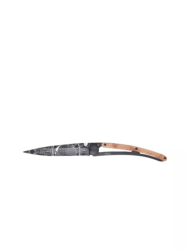 DEEJO Taschenmesser Wacholderholz Schwarz GLOBETROTTER 37G schwarz