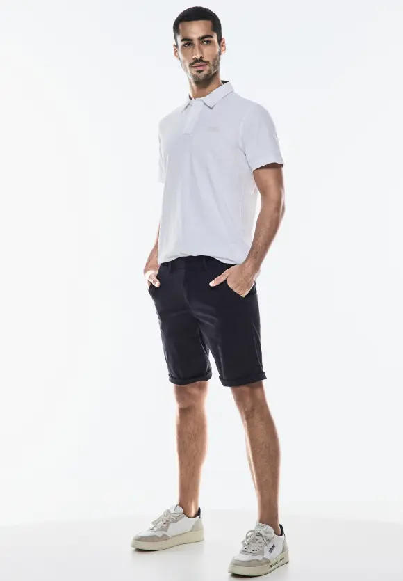 Basic Twill Chino Shorts - deep blue