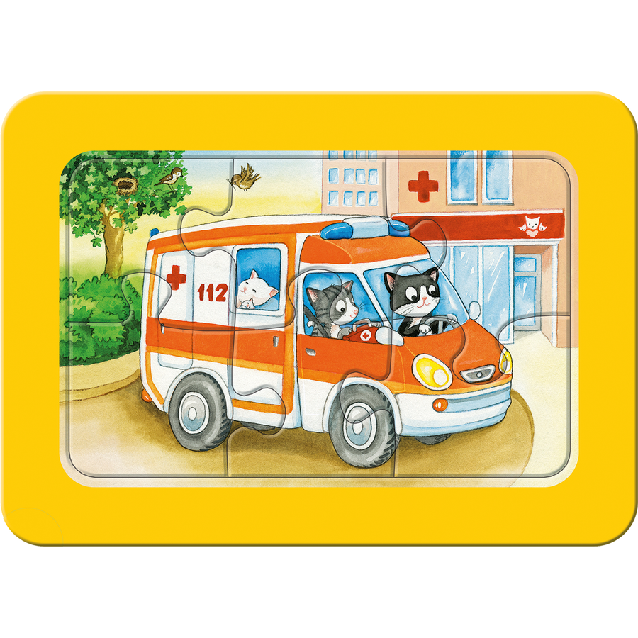 Ravensburger My first Puzzle - Rahmenpuzzle Tiere im Einsatz, 3x6 Teile