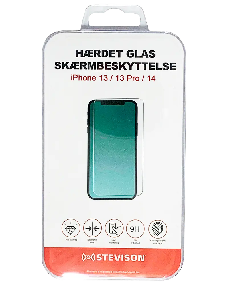 STEVISON Hærdet glas iPhone 13/13Pro og 14