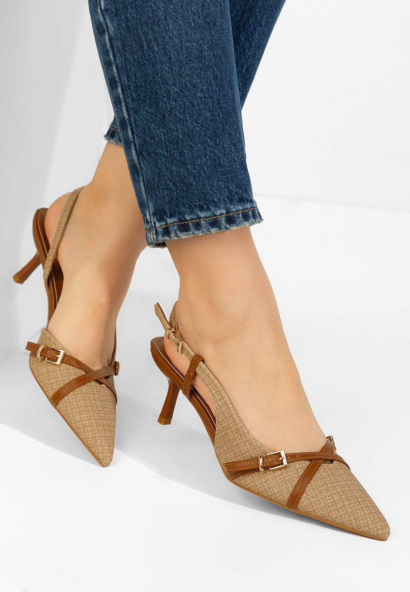 Chaussures slingback kaki Ofeliana