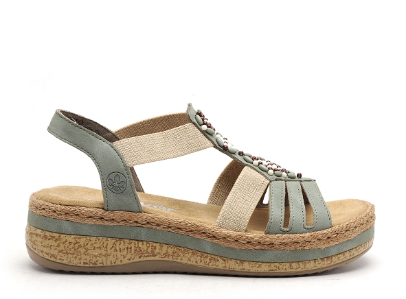 Rieker nu pieds plats femme v0920 vert