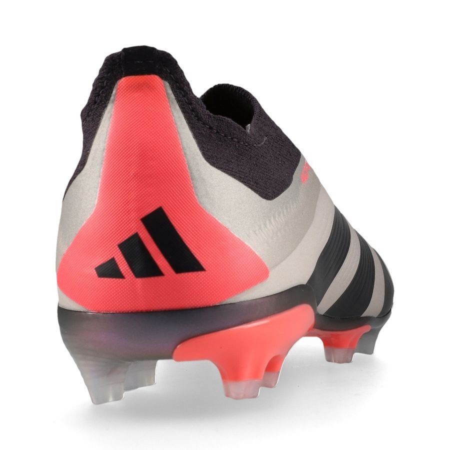 adidas Predator Elite Laceless FG Vivid Horizon - Argenté/Aurora Black/Gris Enfant