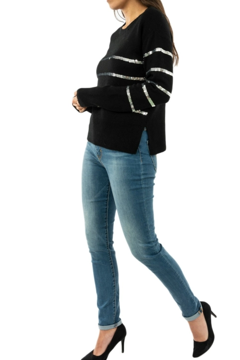 pull hiver Veromoda 10222569 branasequins black