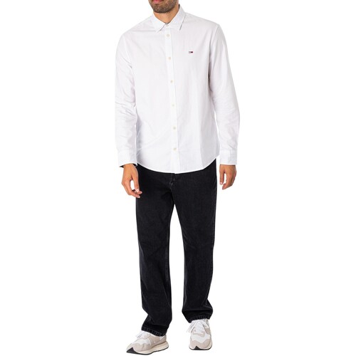 Tommy Jeans - Camisa Oxford Clásica Blanco