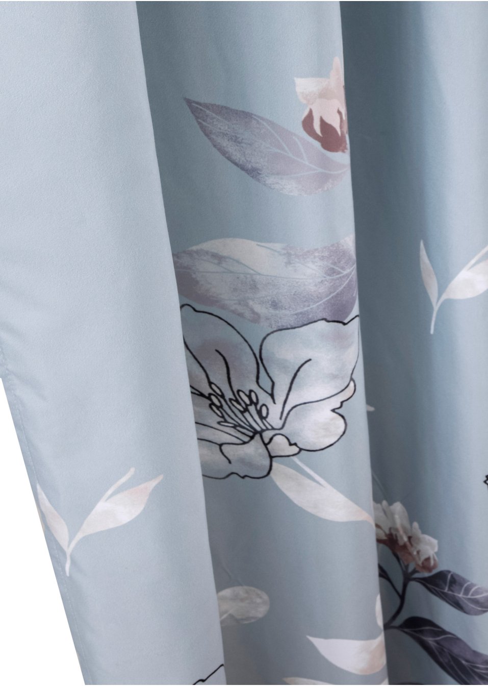 Rideau microfibre à motif floral (1 pce)