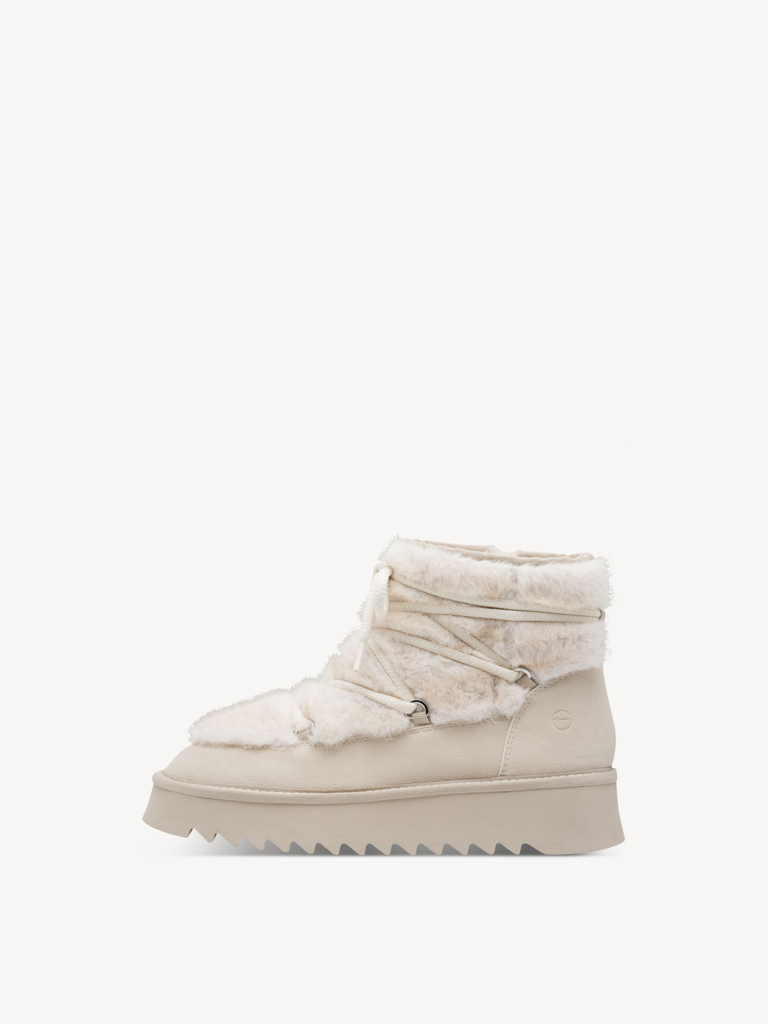 Enkellaarsje - beige warme voering