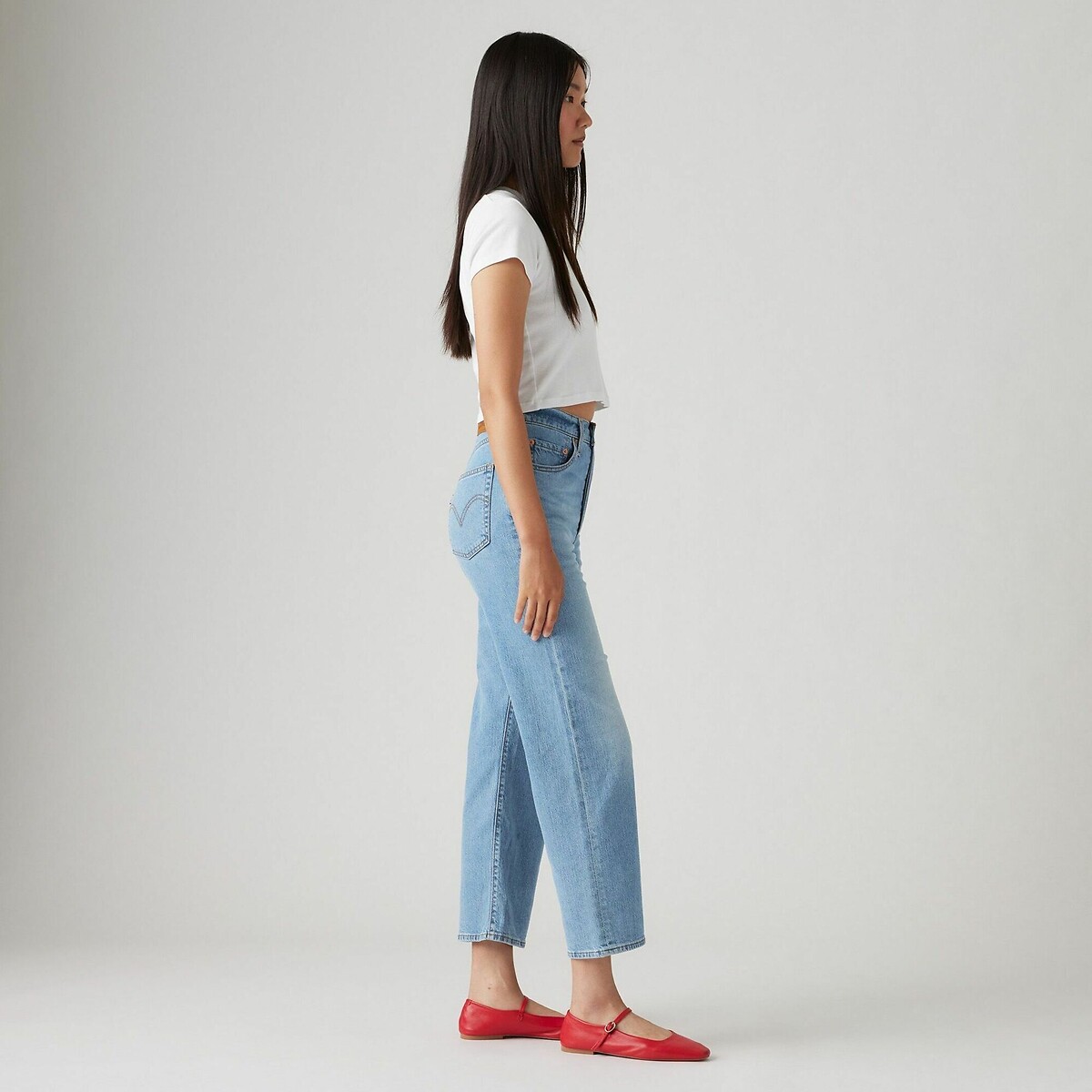 Calça jeans Levi's Ribcage reta até o tornozelo