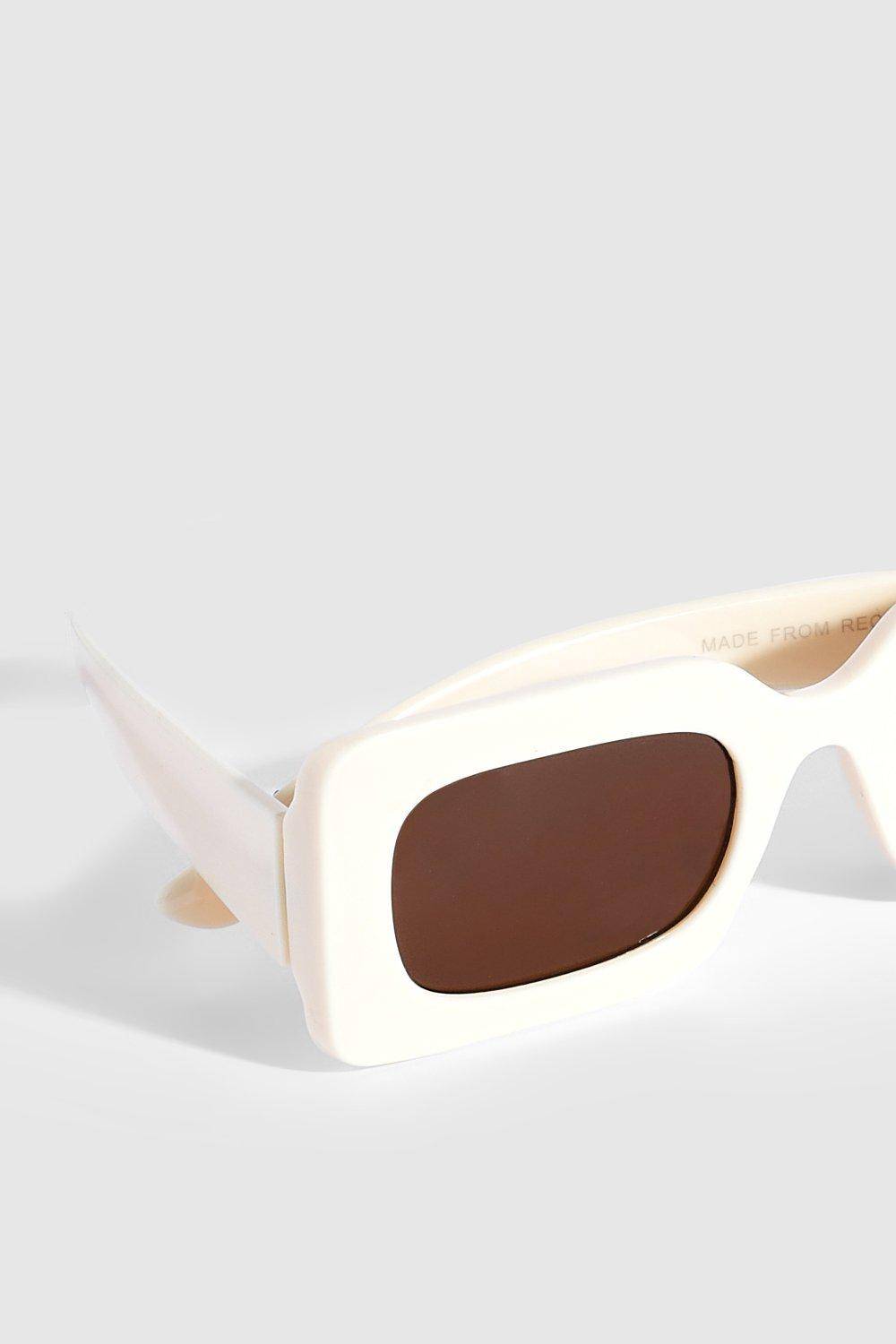 boohoo Lunettes de Soleil Rétro Crème