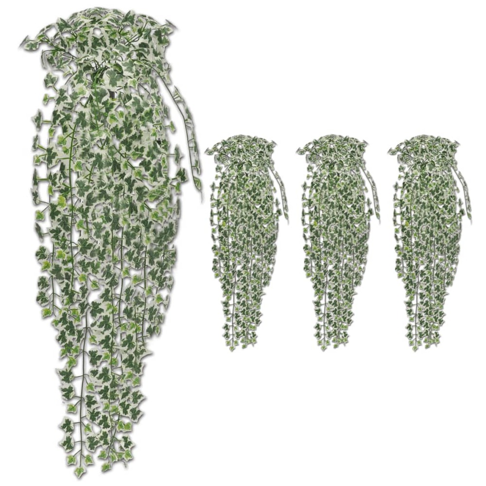 Buissons artificiels de lierre 4 pcs bigarré 90 cm