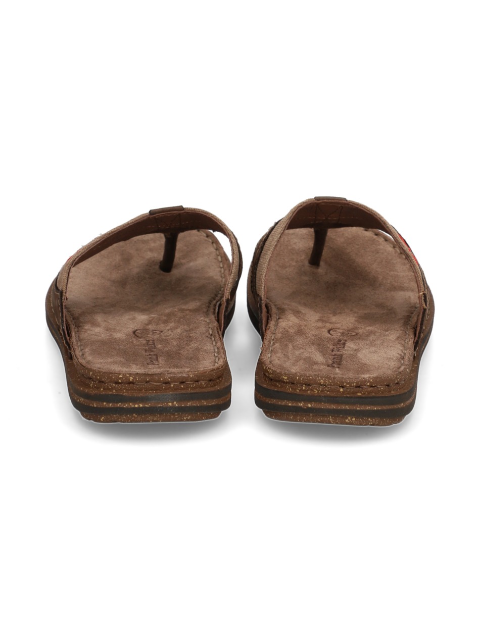 Lederkombination Pantoffel