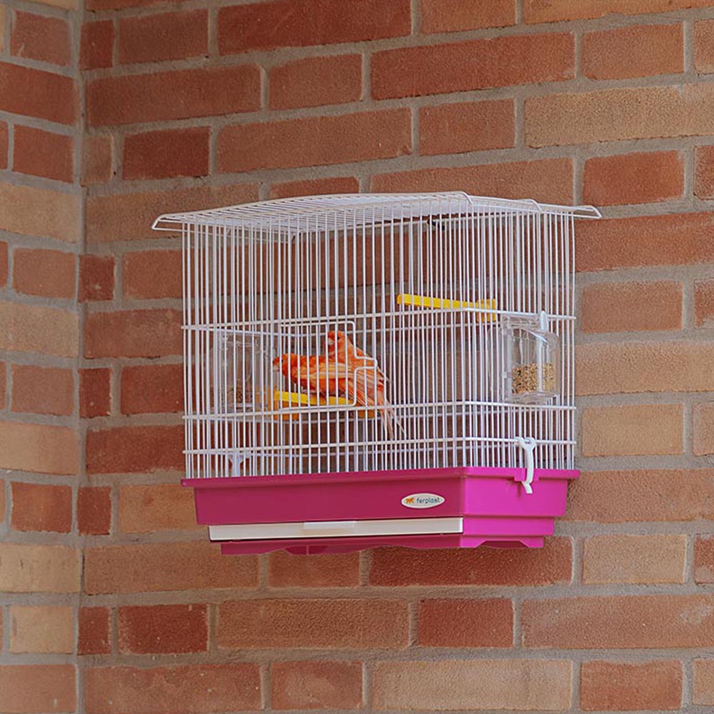 Cage à oiseaux - rouge et blanc