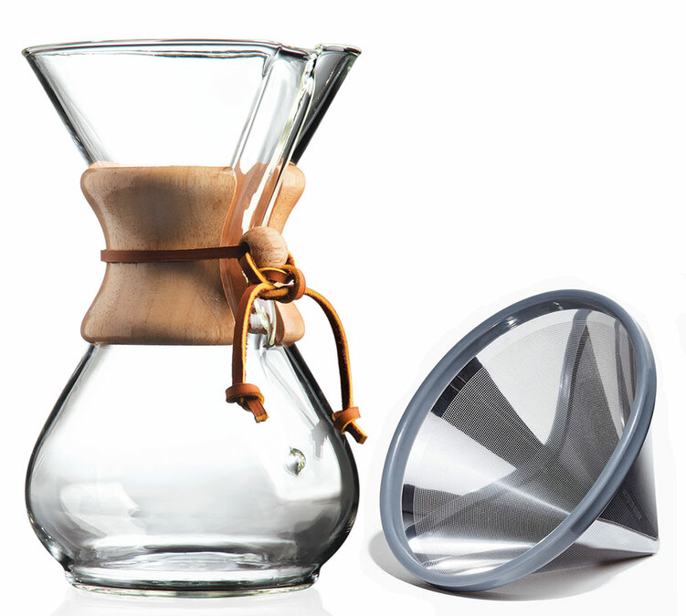 Filtre à café permanent ABLE Kone pour Chemex 6 et 8 tasses