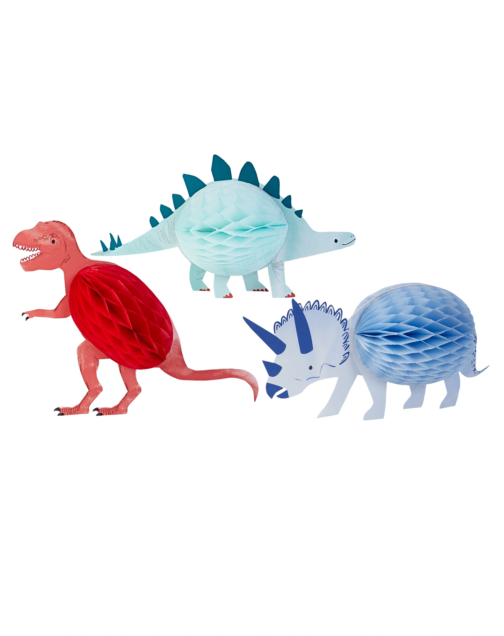 Party-Tischdeko HONEYCOMB DINOSAUR 3er-Set