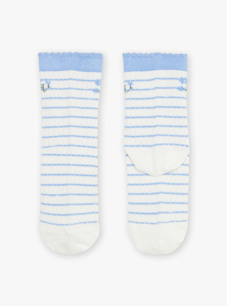 Lot de 3 chaussettes jacquard fleurs