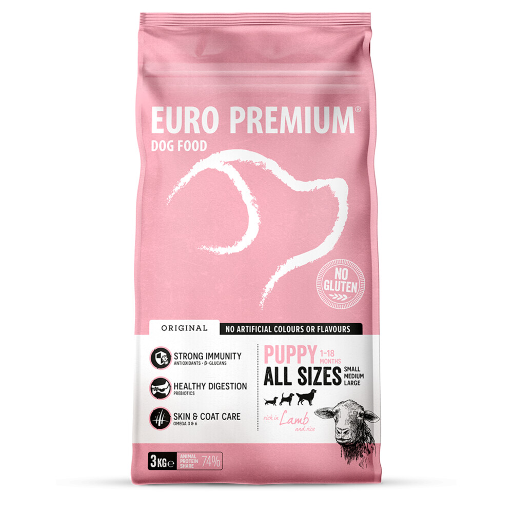 Euro-Premium Puppy Lam - Rijst3 kg