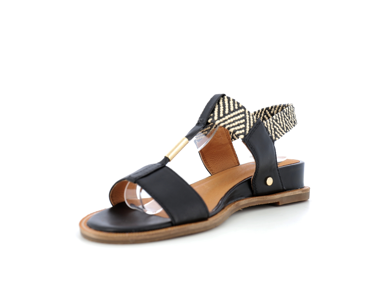 Mam  zelle-OBOLE Matières combinées Noir Beige