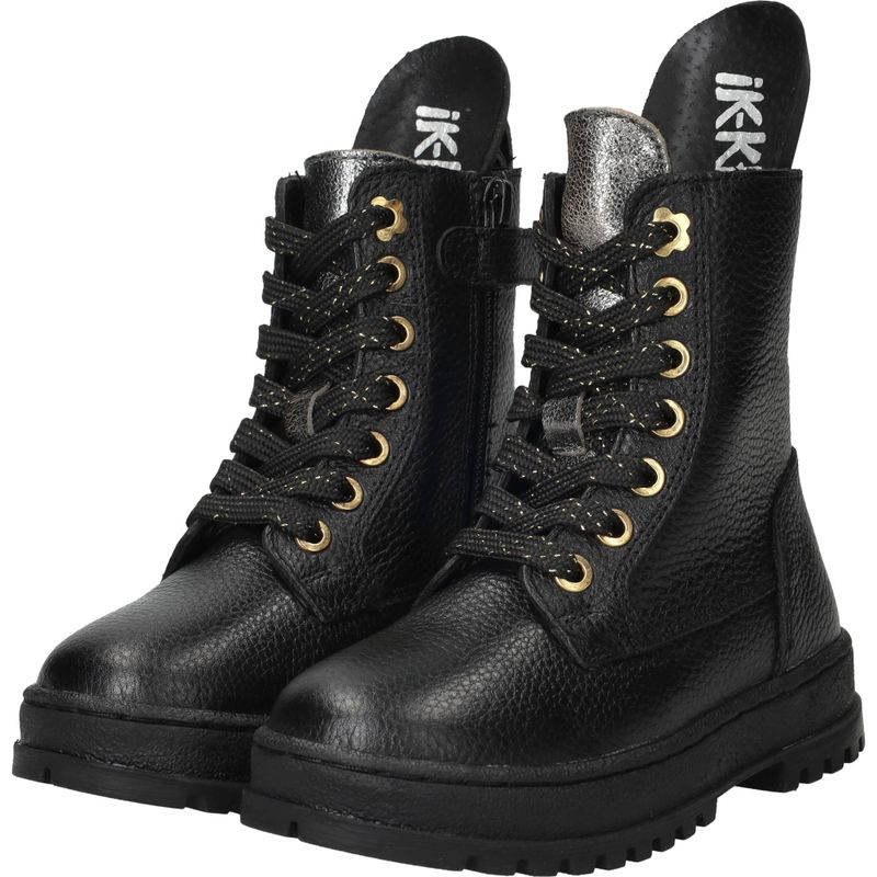 IK-KE Veterboots Zwart Meisjes