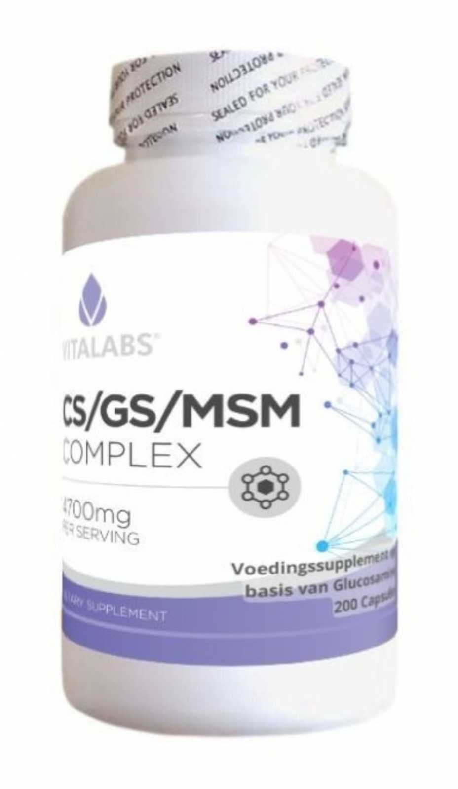 Vitalabs CS-GS-MSM 200 cápsulas