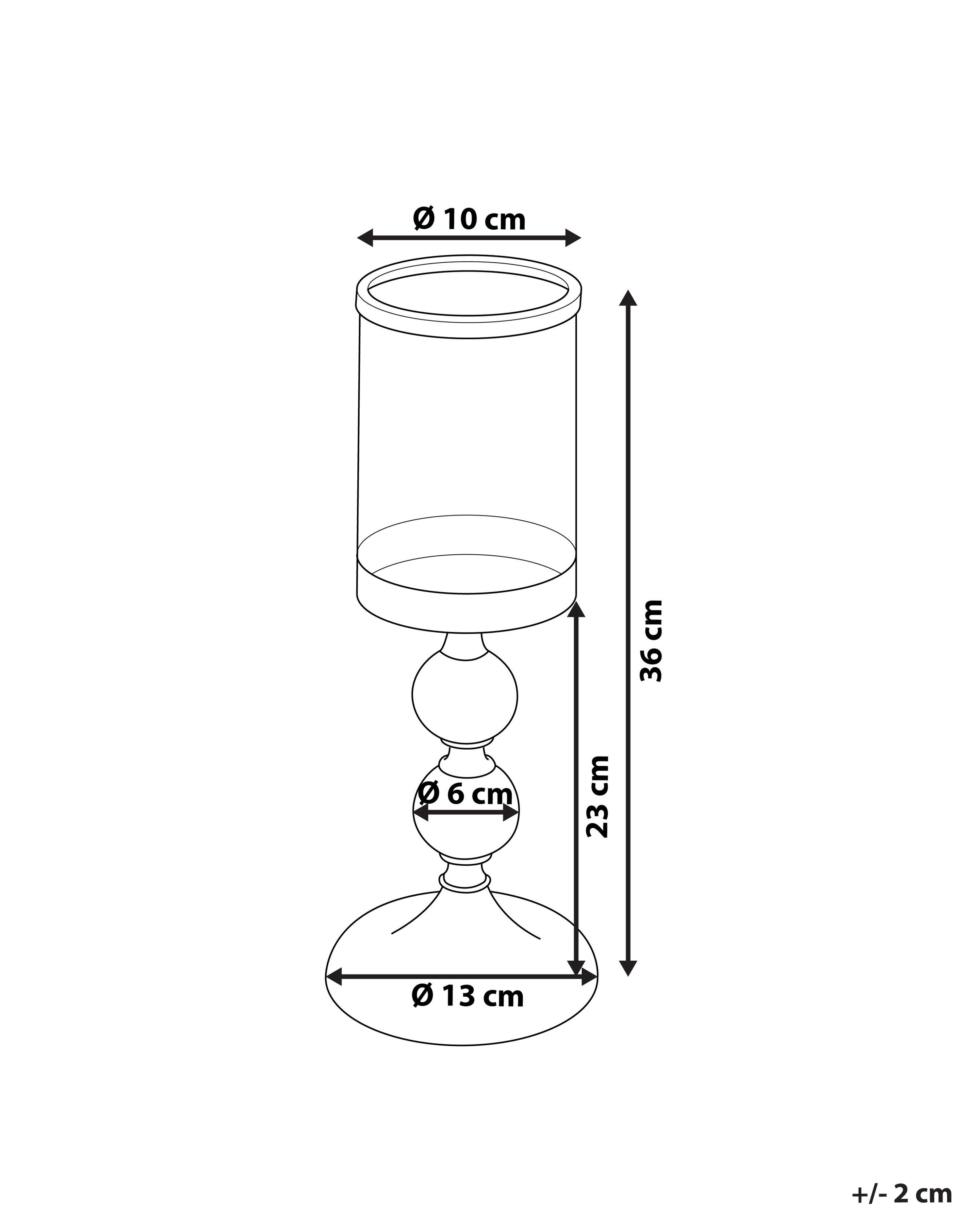Kaarshouder COTUI Glas 36 cm Zilver
