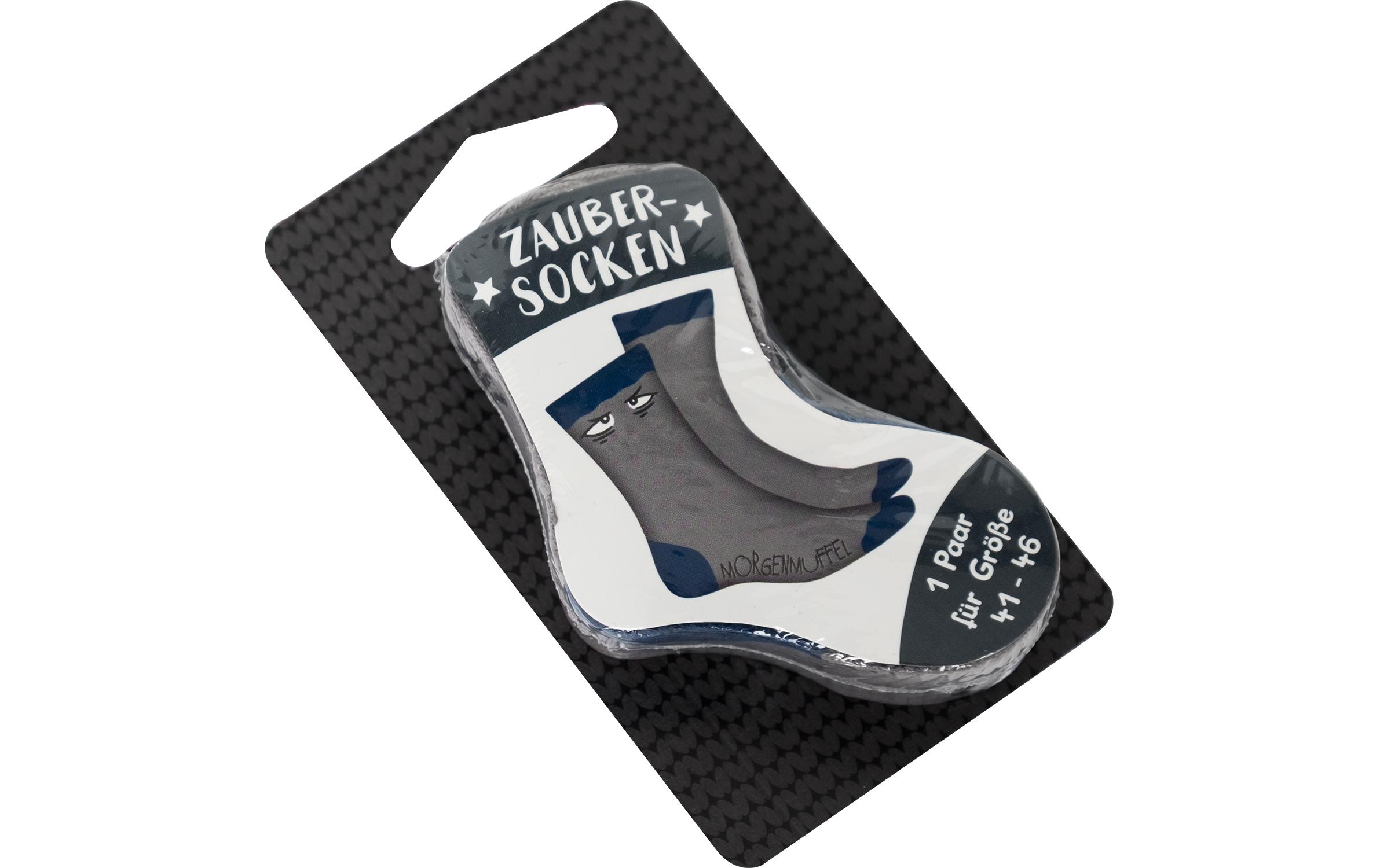 Socken Morgenmuffel Grösse 41 - 46, waschbar (40 Grad)Humorvolle Zaubersocken, ideal als Geschenk