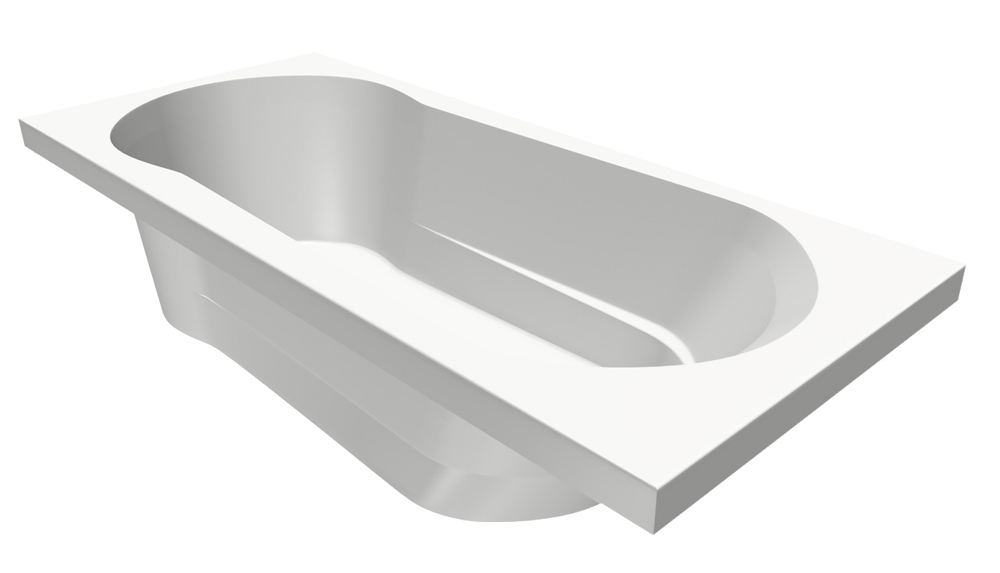 Xenz Barbados douchebad 180x80x45cm wit