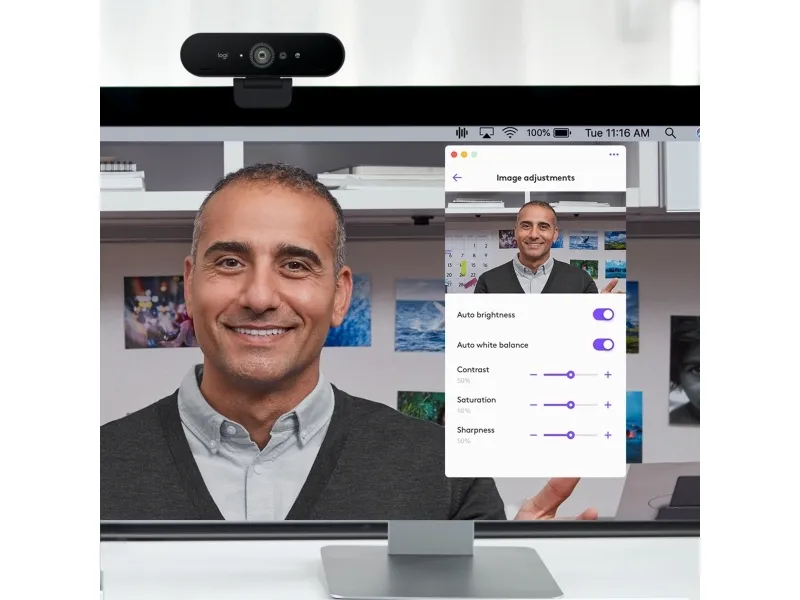 Logitech® | BRIO STREAM - Live streaming-kamera - farve - 4096 x 2160 - 1080p, 4K - lyd - USB