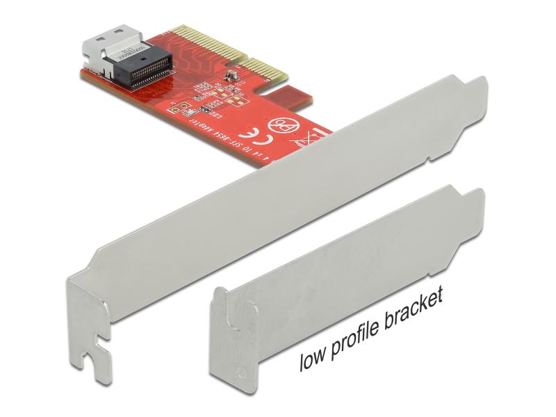 Delock Host Bus Adapter PCI-Ex4v4 - 1x SFF-8654 4i NVMe Delock PCI Express x4 Karte zu 1 x intern SFF-8654 4i NVMe – Low Profile Formfaktor
