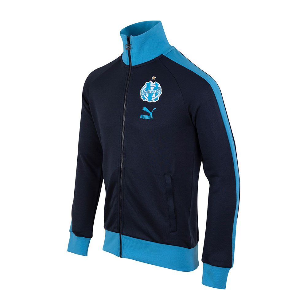 Puma OM HERITAGE T7 - Sweat Homme parisian night/bleu azur/french night/bleu azur