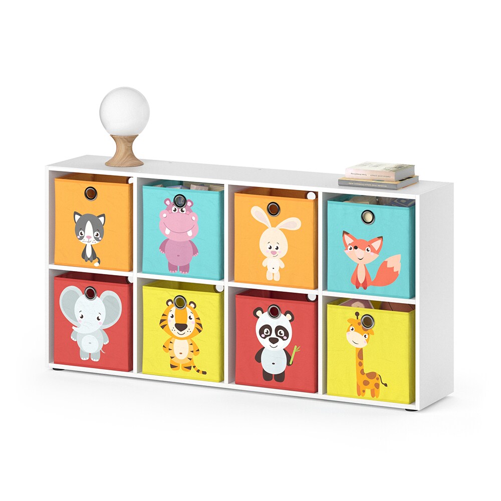 Vicco Bücherregal Wandregal Standregal Scutum Weiß Raumteiler Kinder-Faltboxen