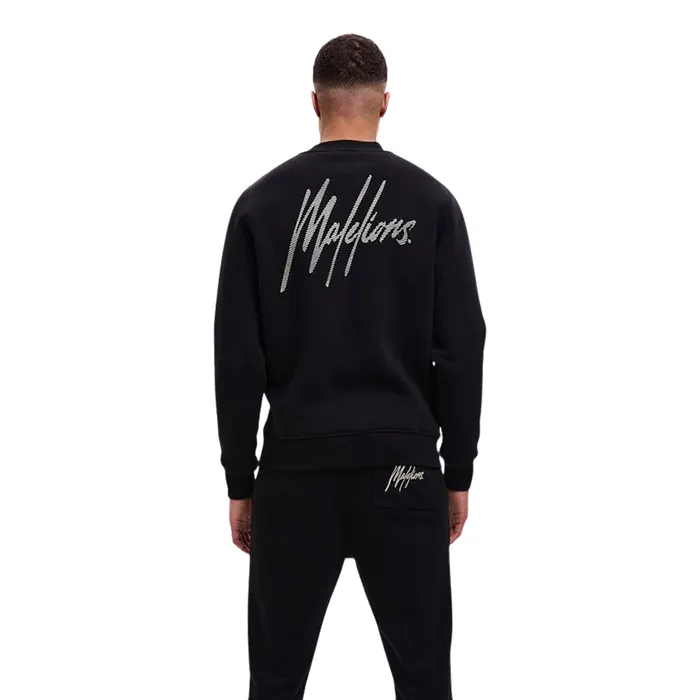 Malelions Striped Signature Sweater Heren