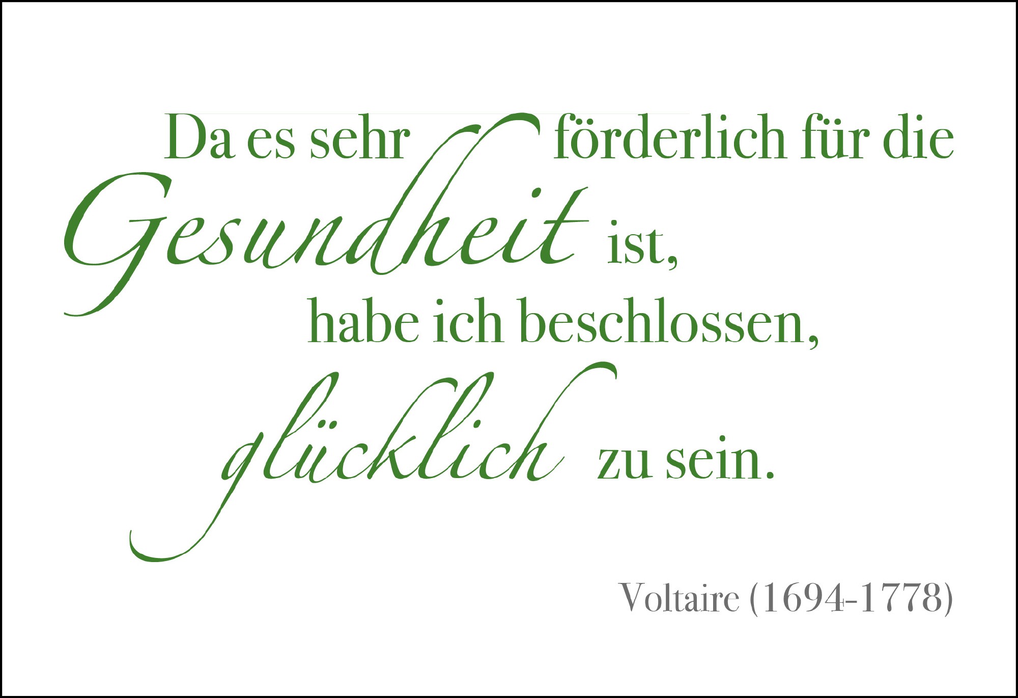Postkarte 'Da es sehr förderlich für die Gesundheit...' günstig bestellen