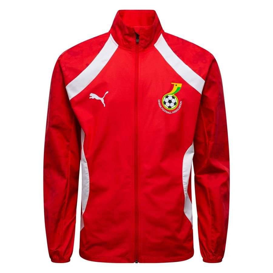 Ghana Veste Avant-Match Woven Anthem Africa Cup of Nations 2025 - Rouge/Blanc