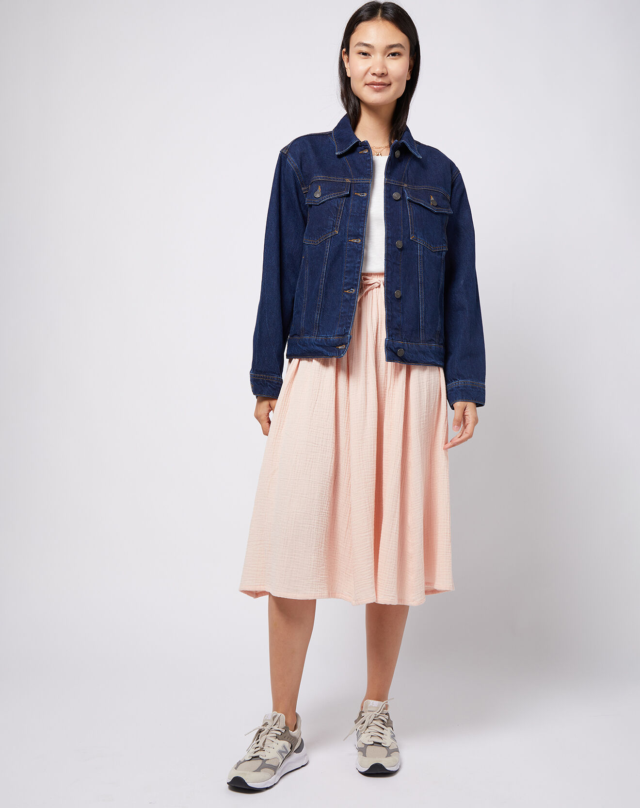 Esprit Veste en denim bleu foncé